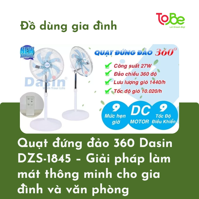 Quạt đứng đảo 360 Dasin