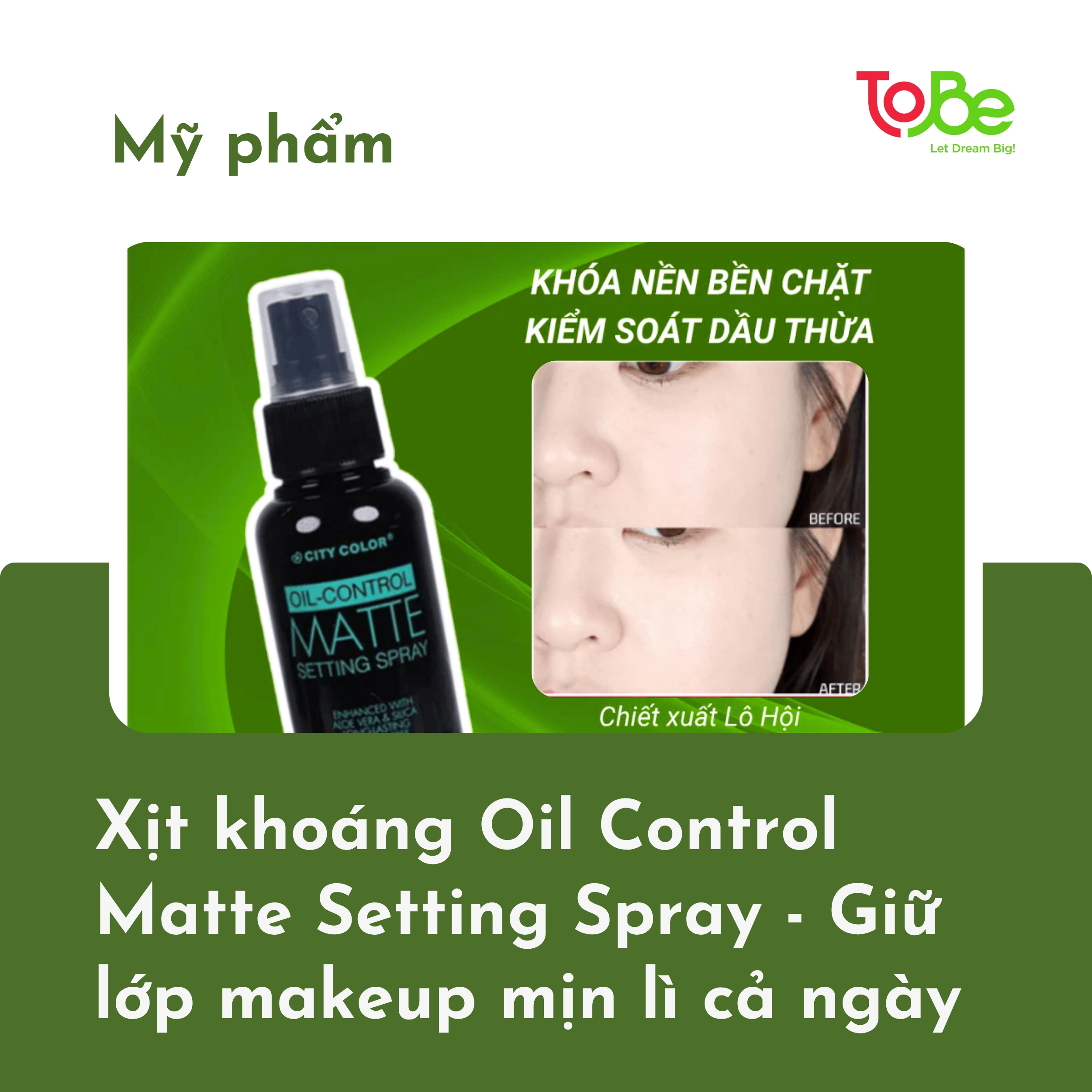 Xịt Khoáng City Color Oil Control Matte Setting Spray