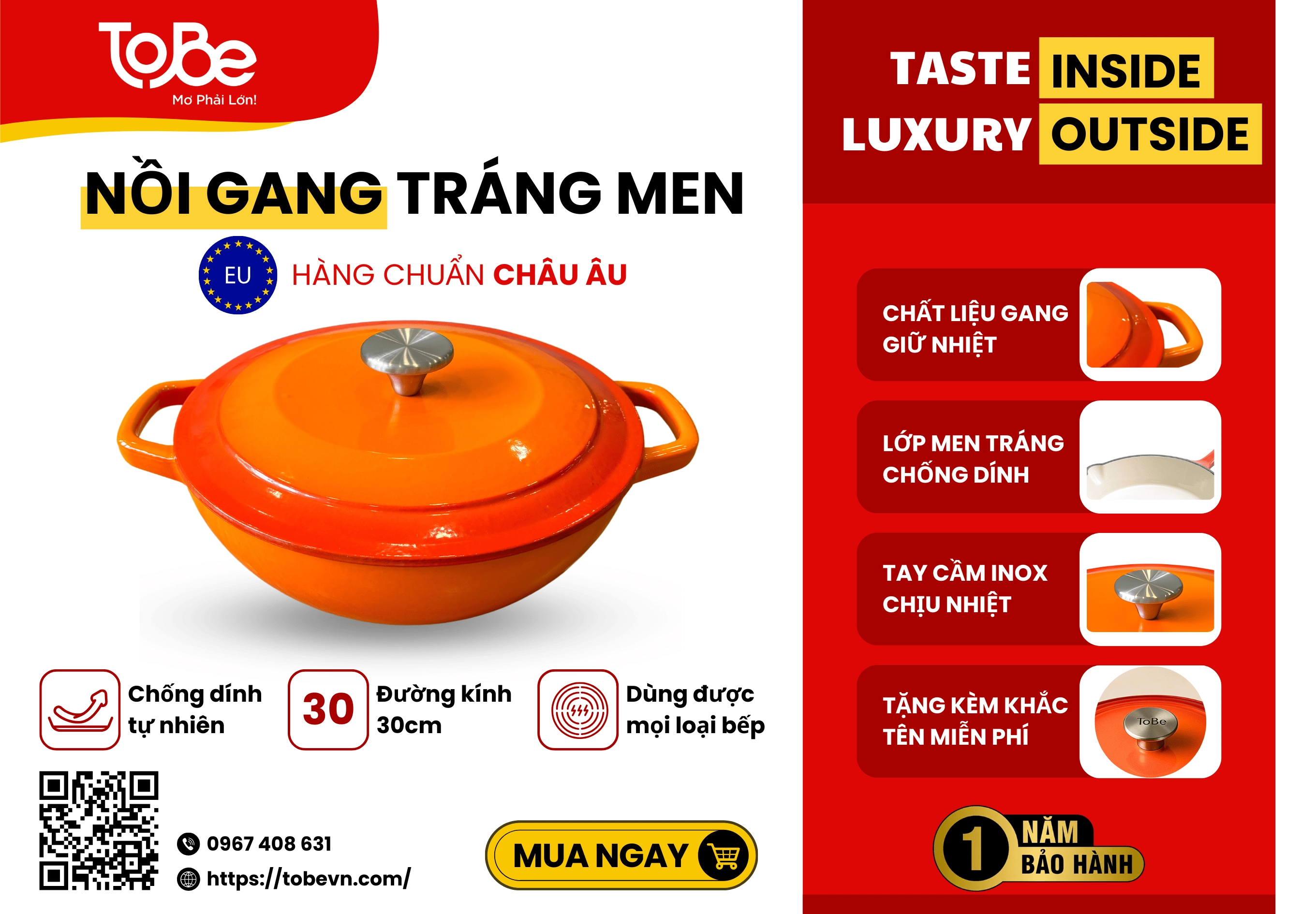 nồi gang, chảo gang, nồi tráng men