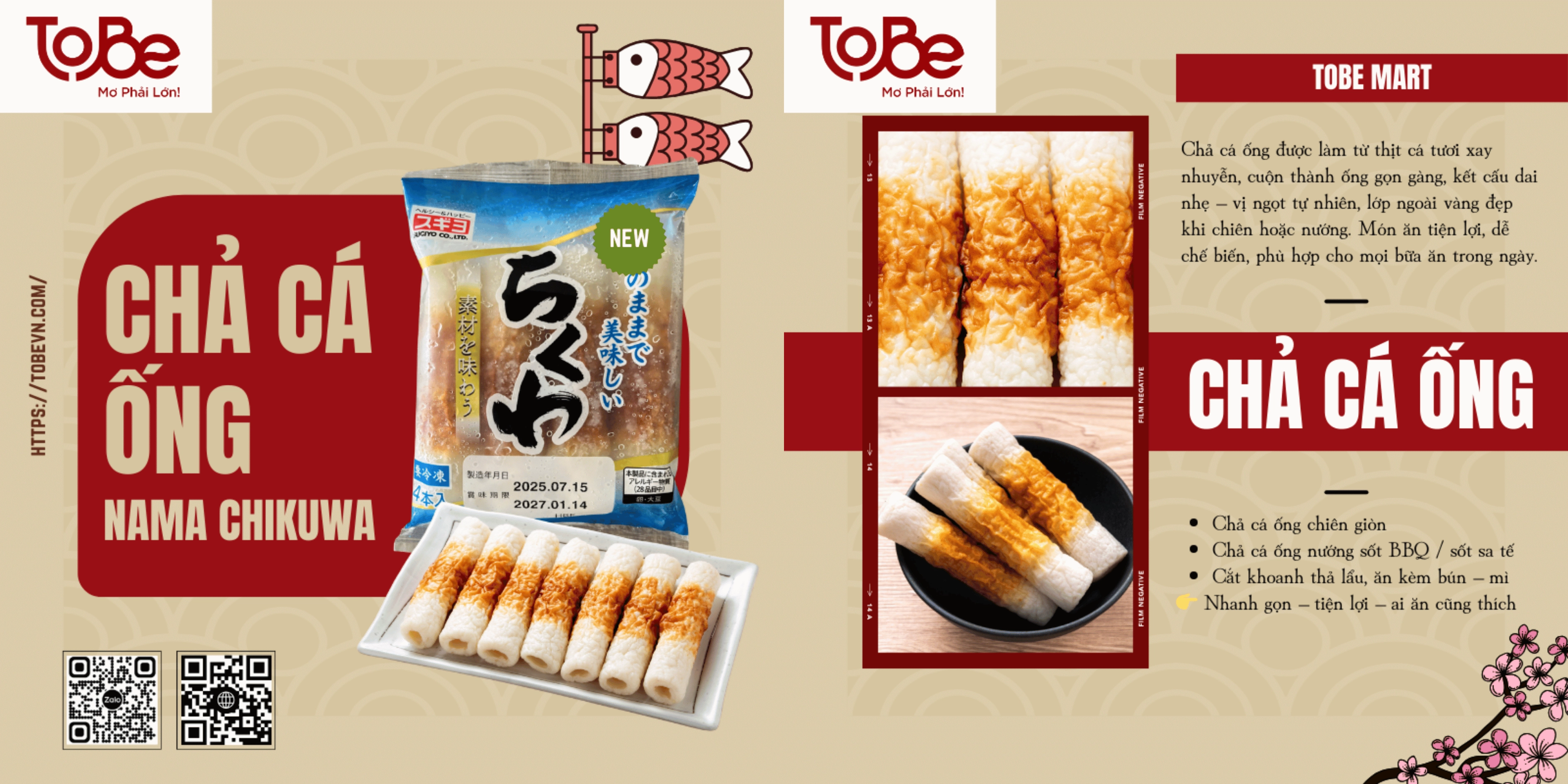 chả cá, chả cá ống, chả cá nama chikuwa