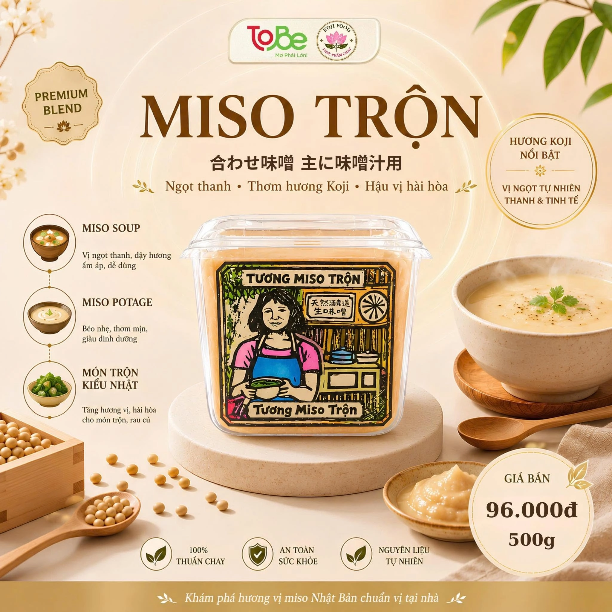 Miso trộn là sự kết hợp của nhiều loại Miso với nhau