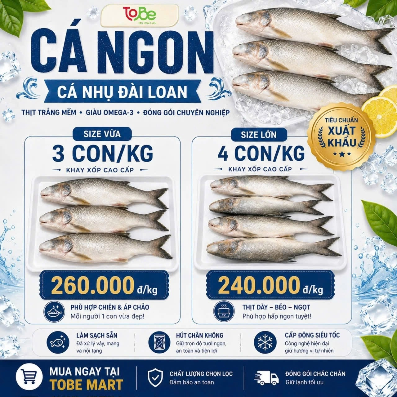 Cá nhụ tươi ngon tại ToBe Mart