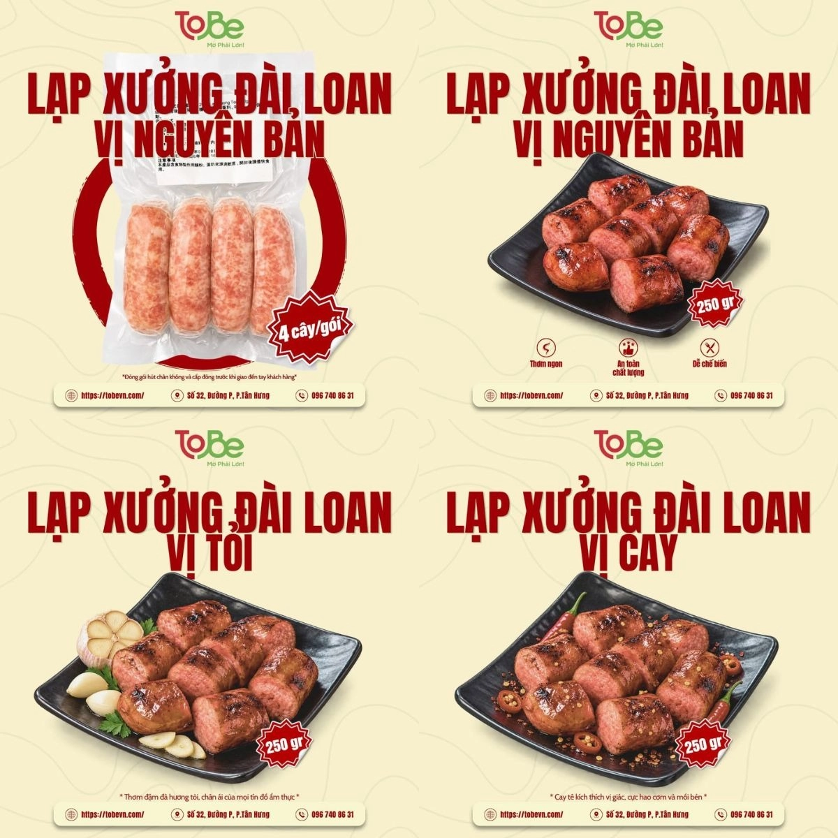 Các vị lạp xưởng Đài Loan tại ToBe Mart