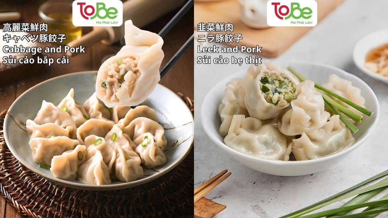 Sủi cảo Heo Hẹ và sủi cảo Heo Bắp Cải
