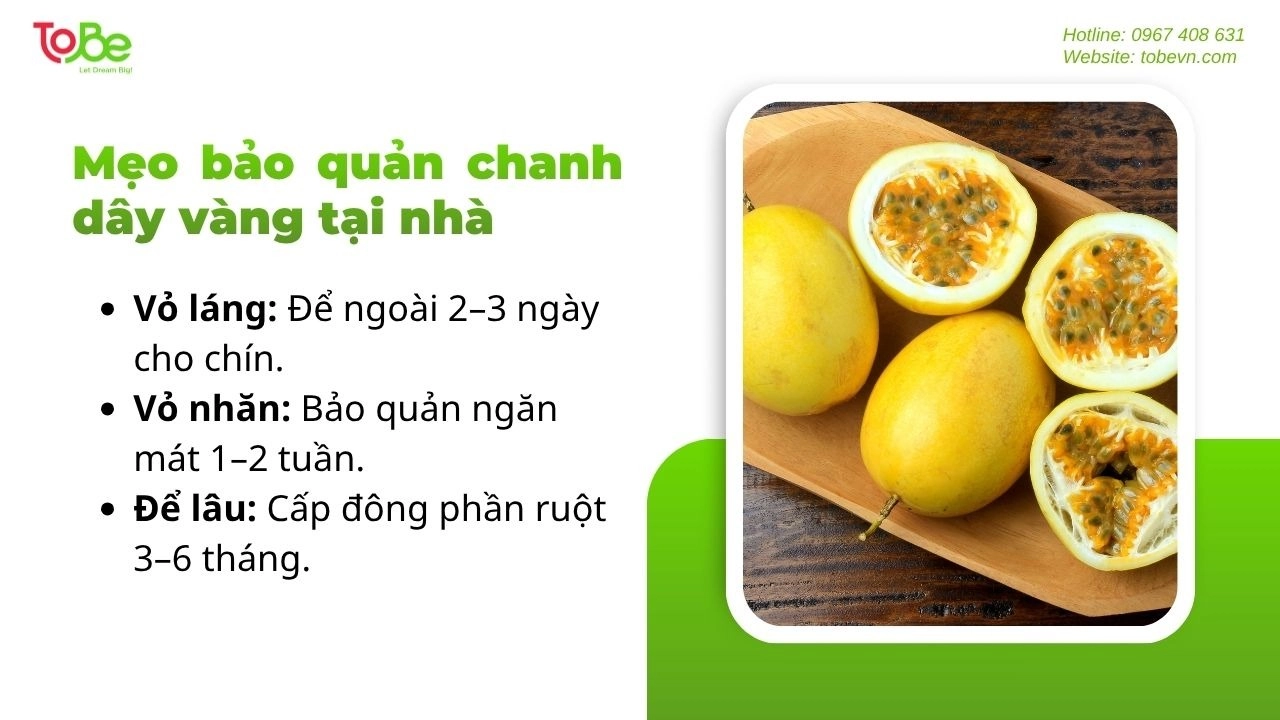 Bảo quản chanh dây đúng cách tại nhà