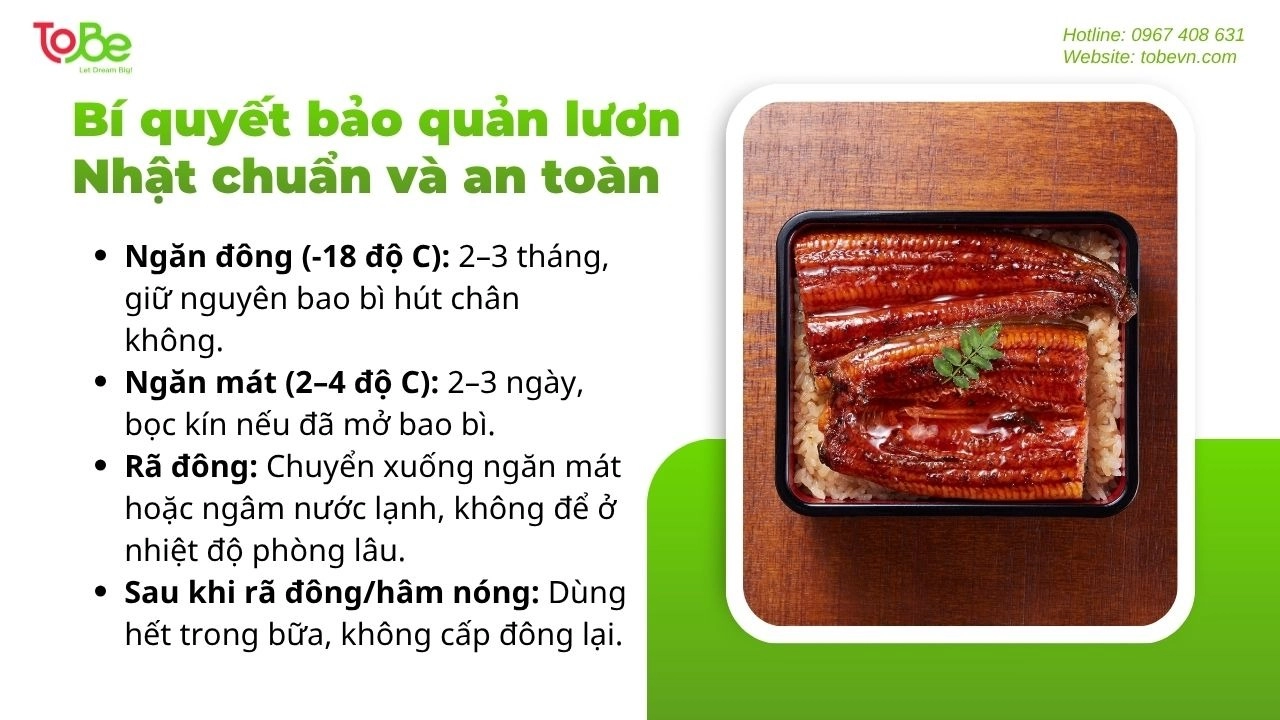 Những cách bảo quản lươn Nhật đạt chuẩn tại nhà