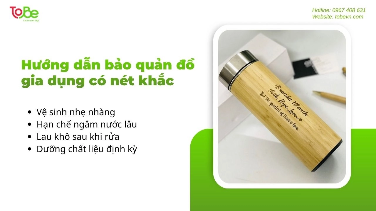Một số cách bảo quản để bảo quản đồ gia dụng có nét khắc