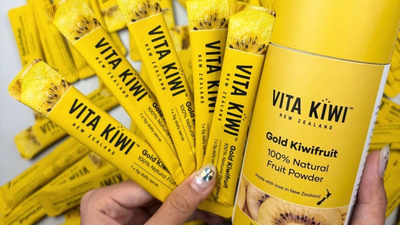 Vita Kiwi là bột kiwi vàng đông khô được sản xuất tại New Zealand