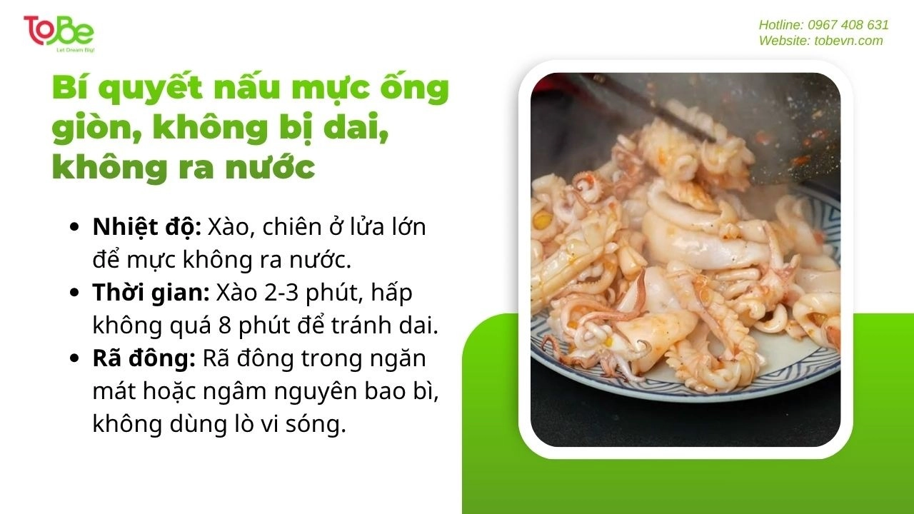 Cách nấu mực giúp giòn, không bị dai và không ra nước