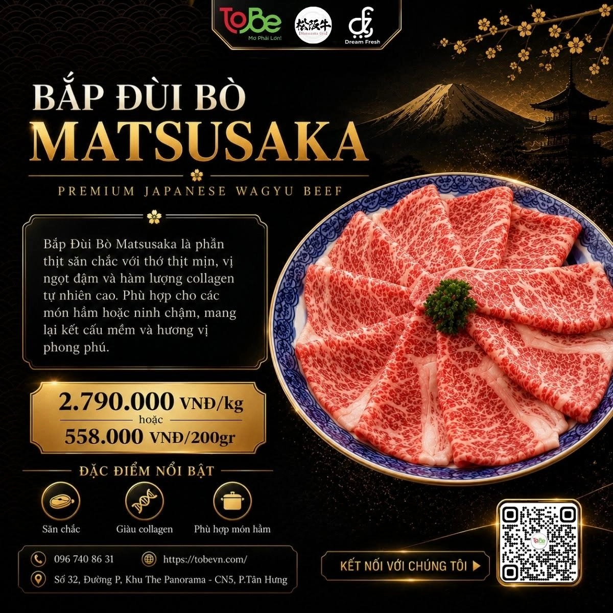 Bắp đùi bò Matsusaka tại ToBe Mart