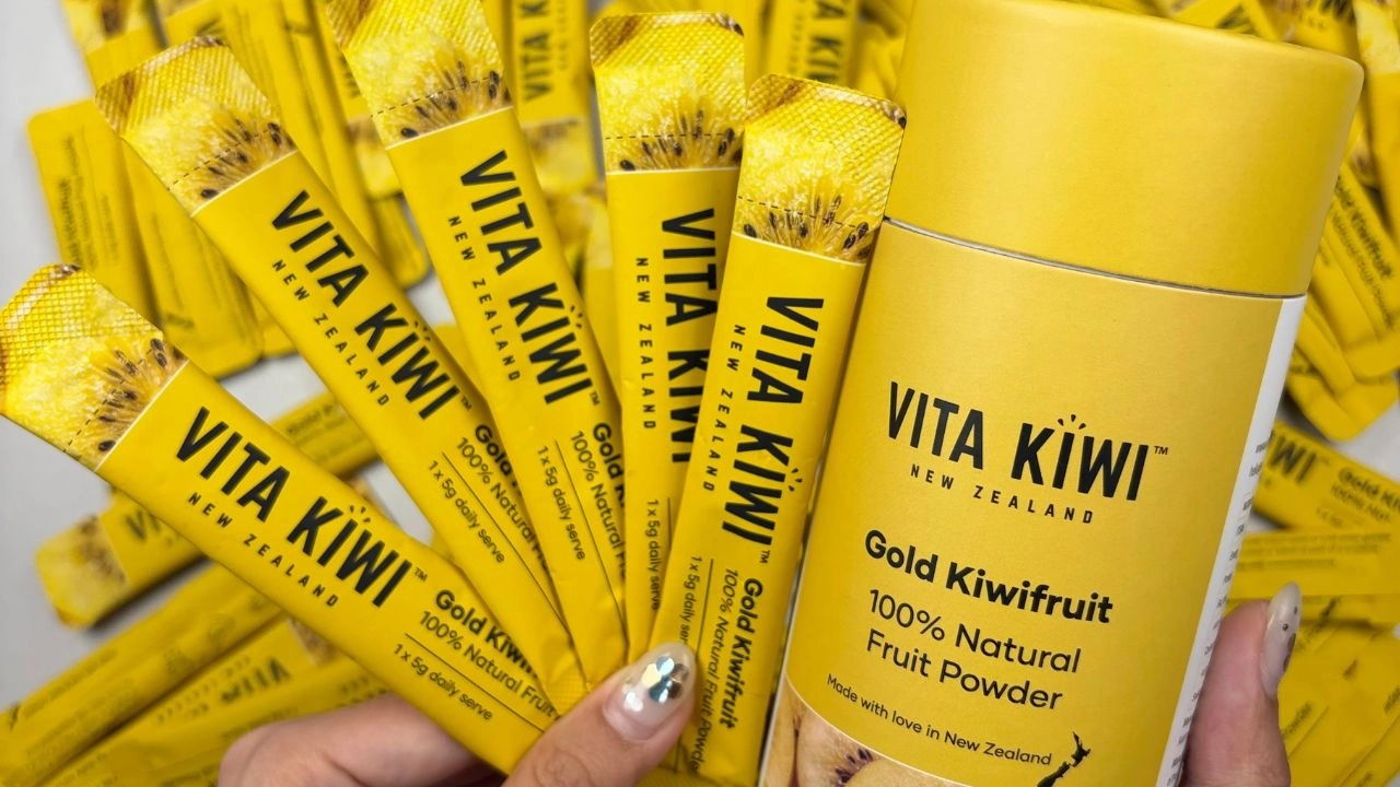 Vita Kiwi được làm từ bột kiwi vàng đông khô từ New Zealand