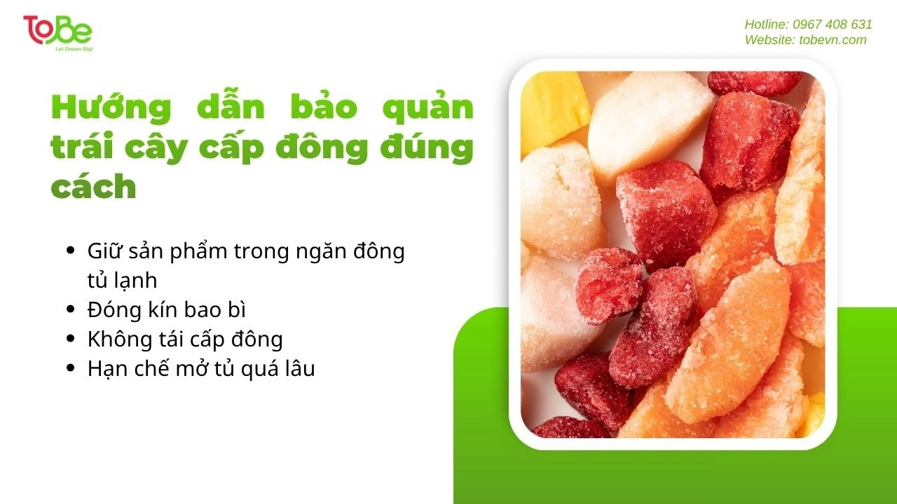 Bí quyết để bảo quản trái cây cấp đông đúng cách