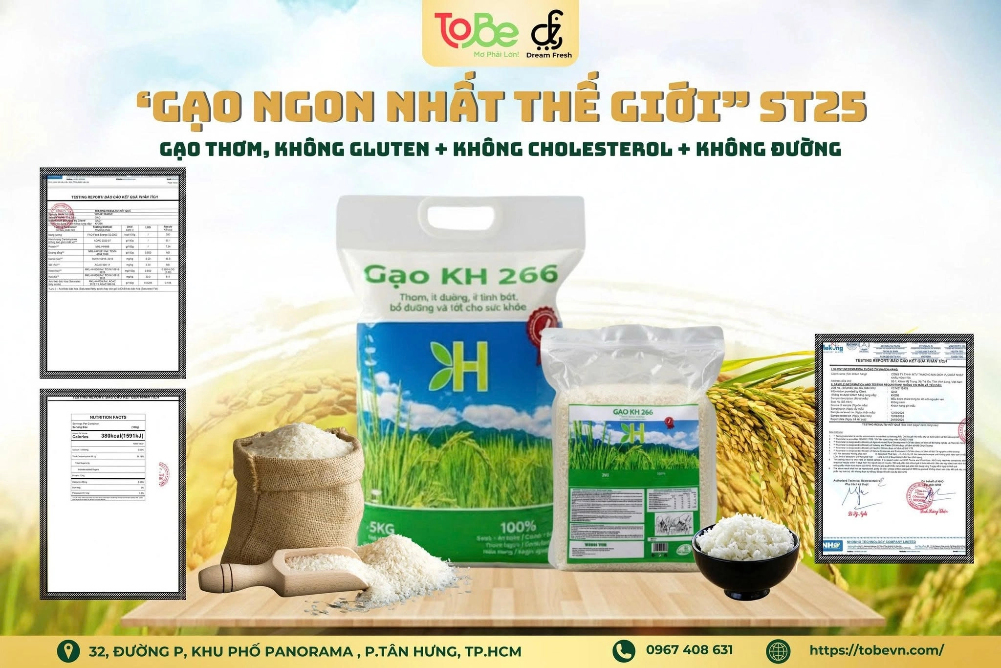 Gạo ST25 KH266 tại ToBe Mart