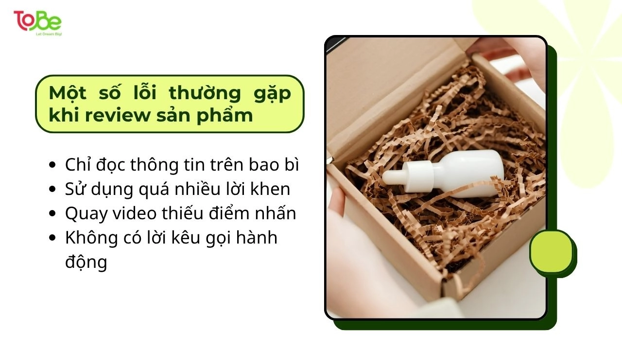 Một số lỗi nên tránh khi quay video review sản phẩm