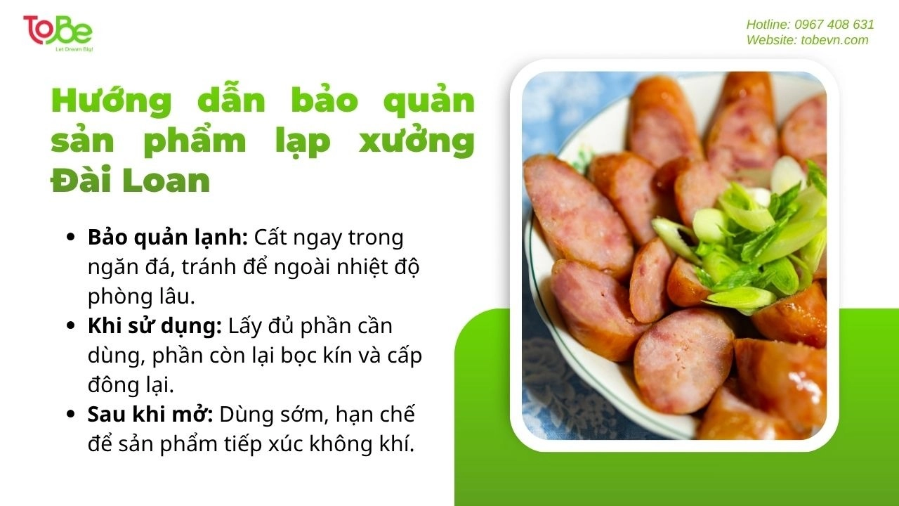 Bí quyết bảo quản lạp xưởng Đài Loan tươi ngon, mọng thịt