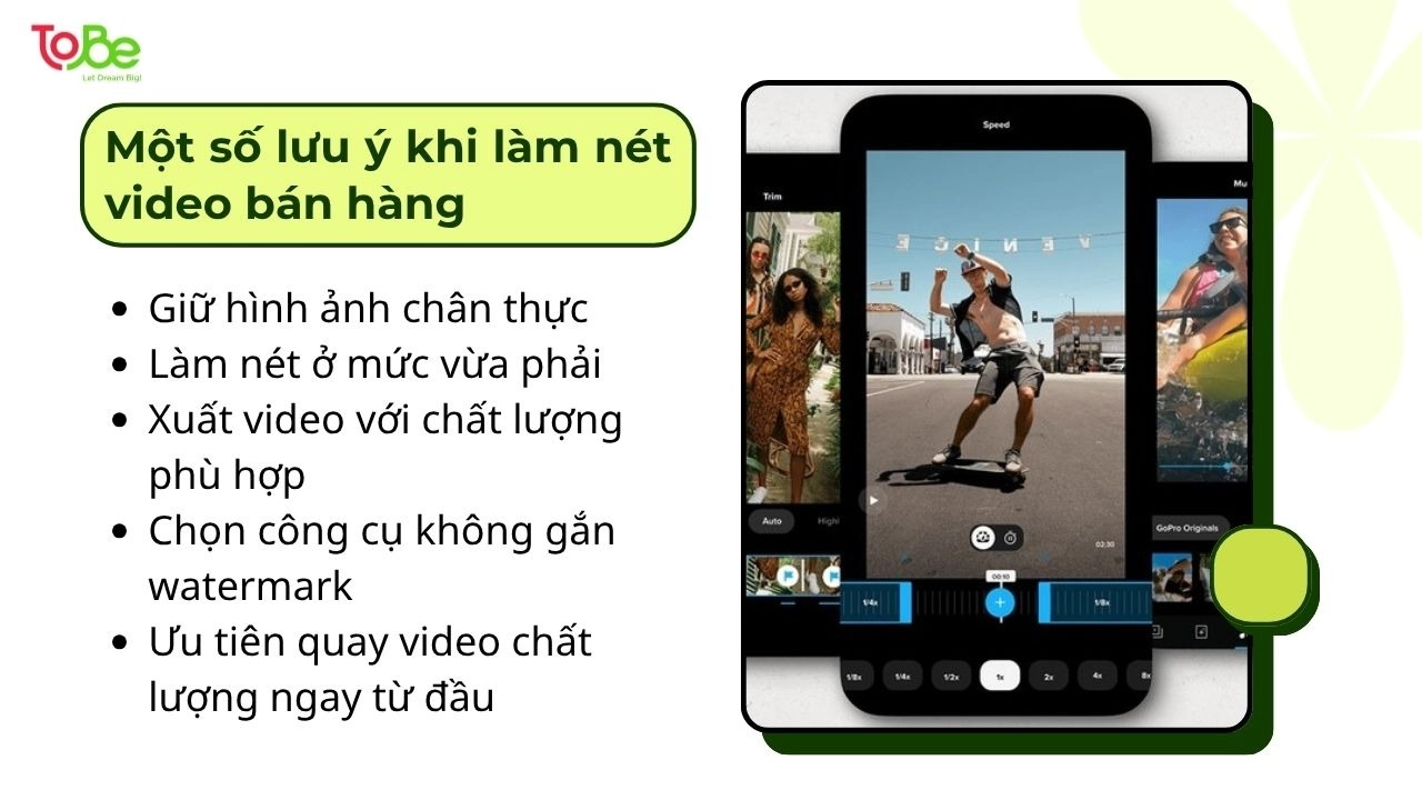 Những lưu ý cần chú ý khi thực hiện làm nét video để bán hàng