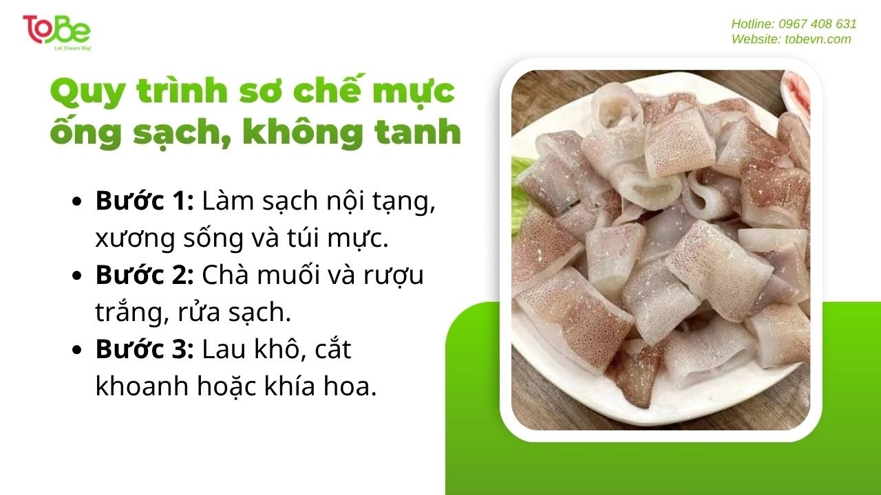 Sơ chế thịt đúng cách giúp giữ trọn hương vị thơm ngon của mực