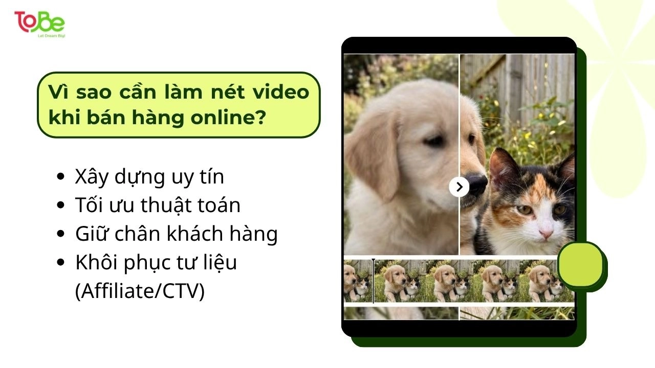 Làm nét video giúp tăng tính chuyên nghiệp và đáng tin cậy hơn