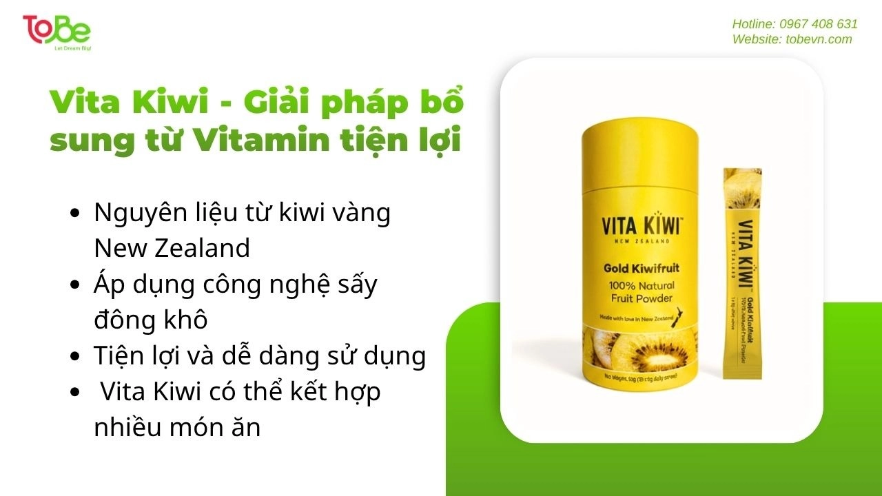 Vita Kiwi mang đến giải pháp bổ sung dưỡng chất tiện lợi