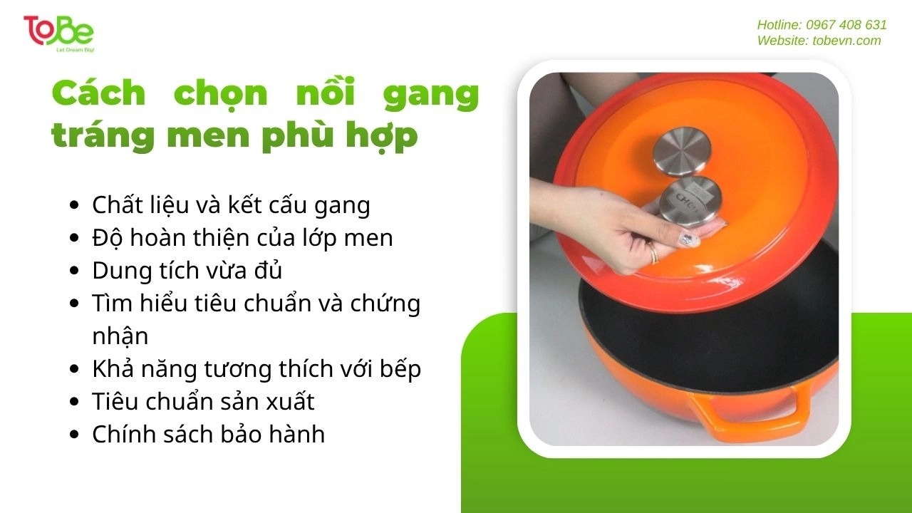 Những tiêu chi giúp bạn chọn nồi gang tráng men phù hợp