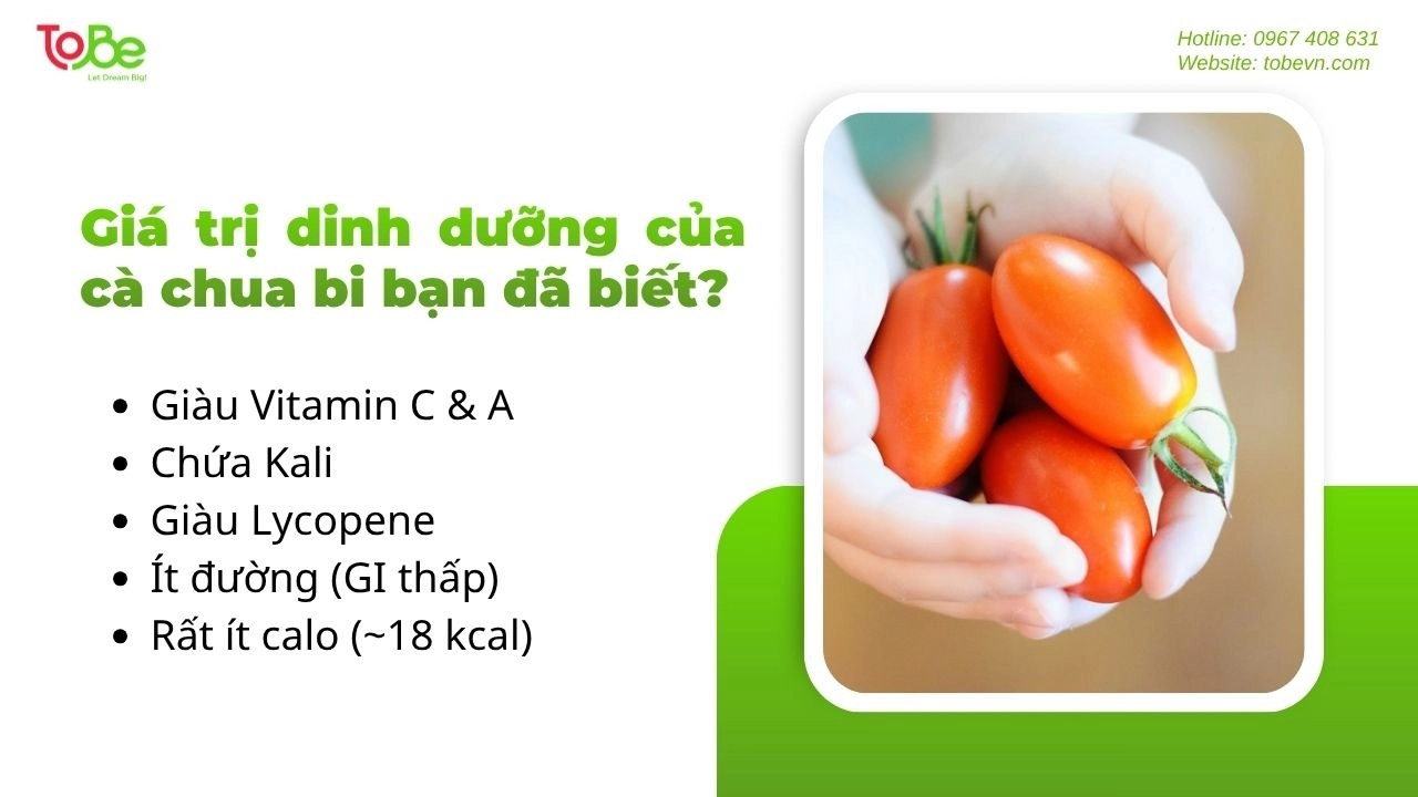 Cà chua bi mang lại nhiều dinh dưỡng cho sức khỏe