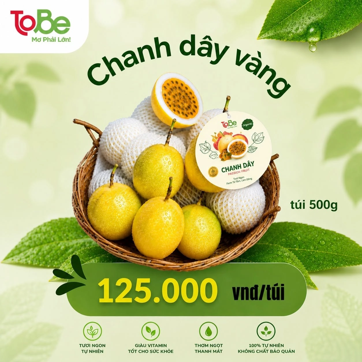 Chanh dây vàng chất lượng tại ToBe Mart