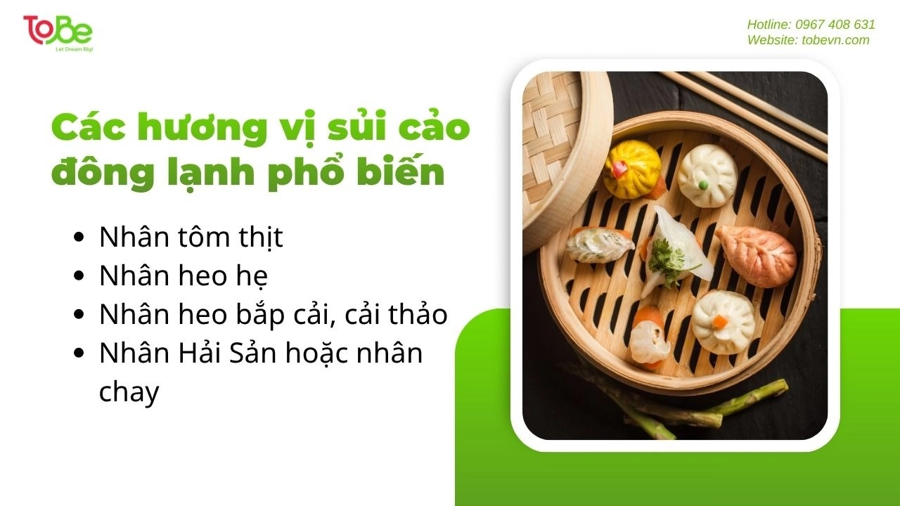 Sủi cảo đông lạnh hiện có nhiều hương vị đa dạng