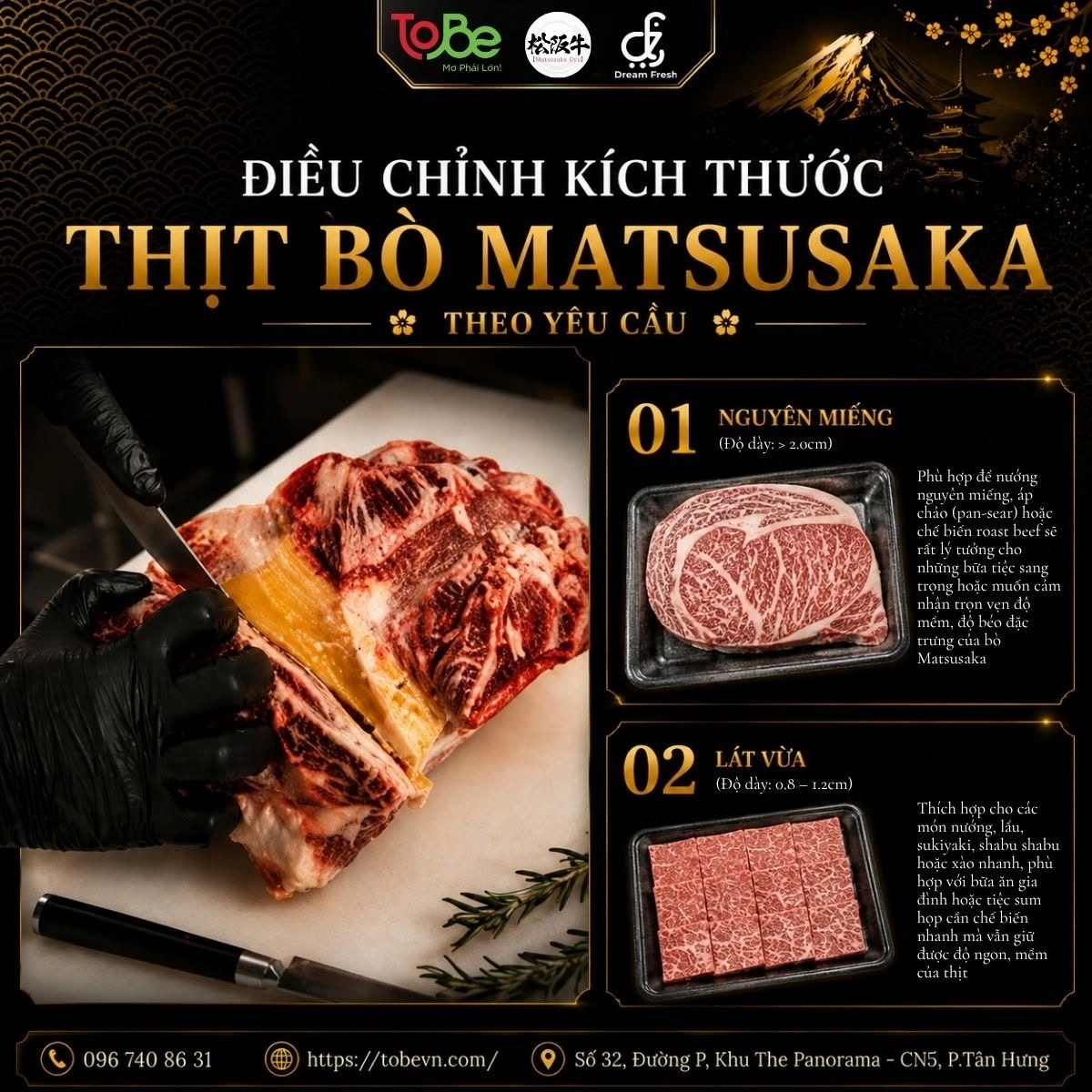 ToBe Mart điều chỉnh độ dày theo nhu cầu đặt trước