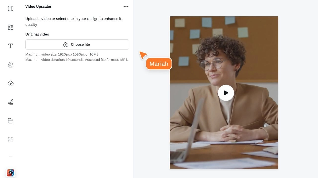 Canva tích hợp tính năng Enhance Video giúp làm nét video hiệu quả