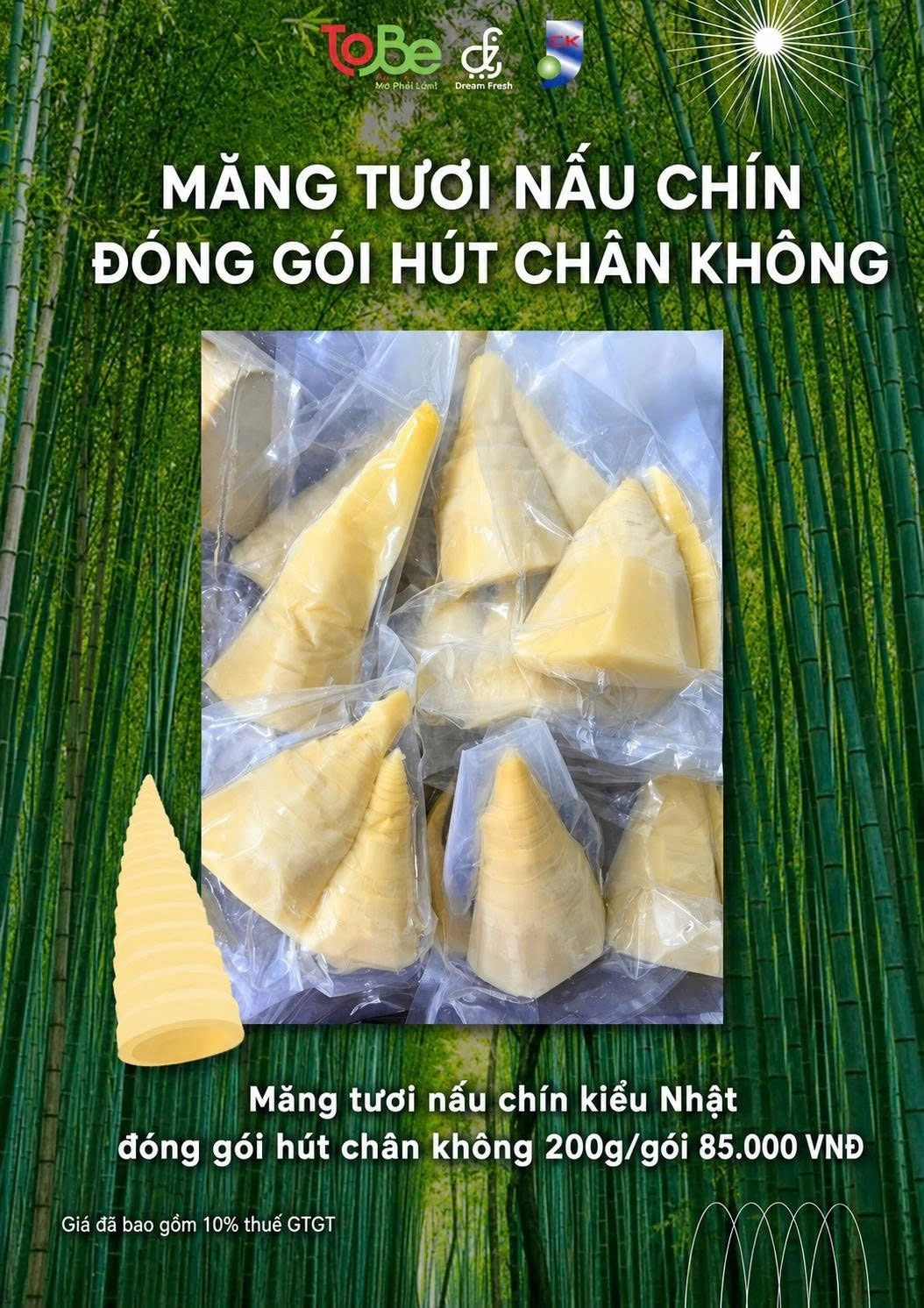 Măng tươi nấu chín hút chân không tiện lợi khi sử dụng