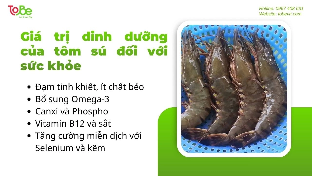 Tôm mang lại nguồn dinh dưỡng dồi dào cho sức khỏe