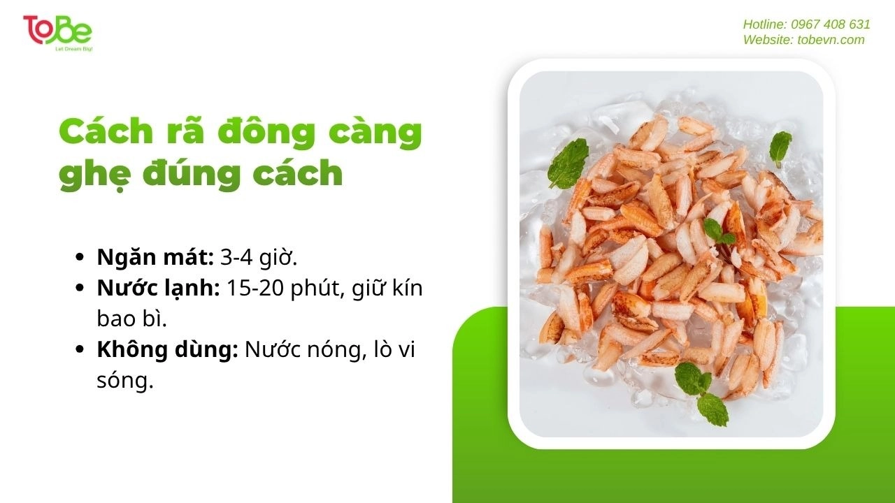 Những tips giúp bạn rã đông càng ghẹ đúng cách