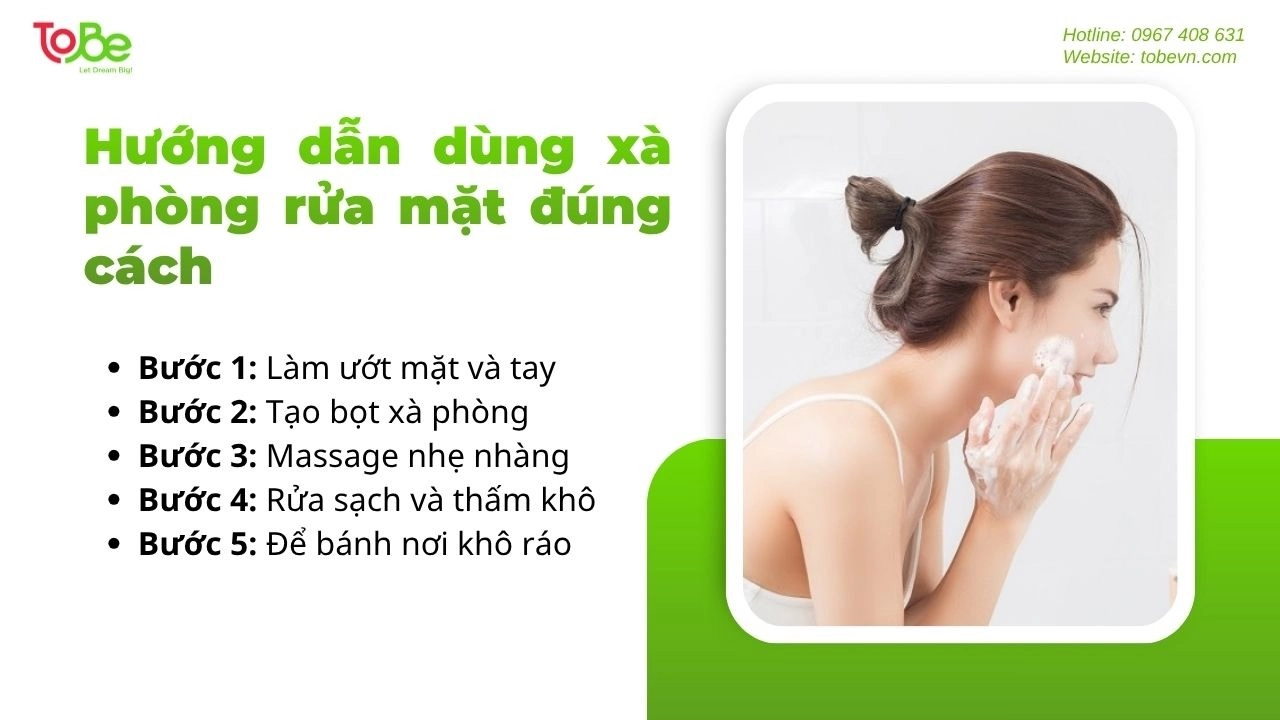 Các bước dùng bánh xà phòng đúng cách