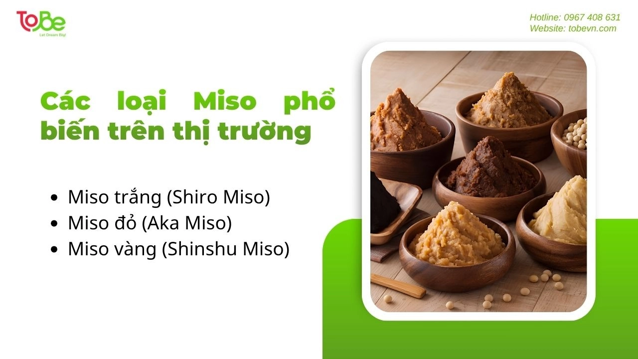 Ba loại Miso phổ biến trên thị trường hiện nay